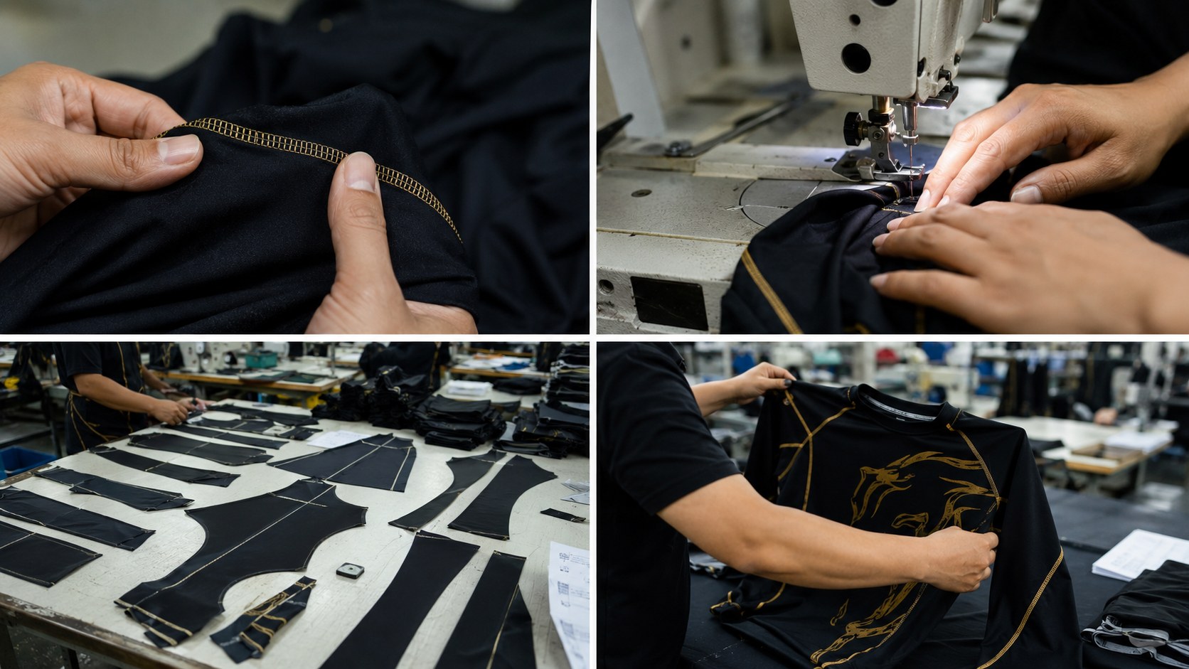 Sportswear manufacturing, inspection and finished garment handling